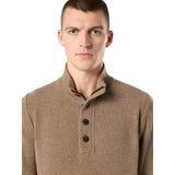 STONE ISLAND Stone island halfzip trui met knoopjes bruin - Match Laren