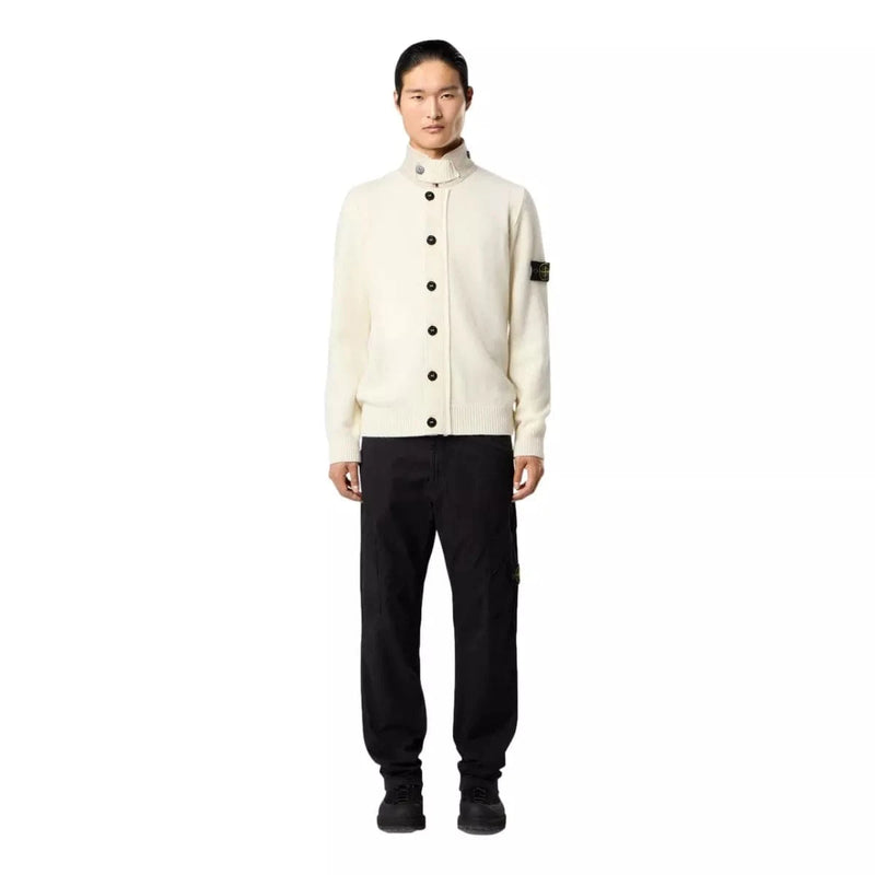 STONE ISLAND M TRUI Stone Island Lamswol Trui Ivory - Match Laren