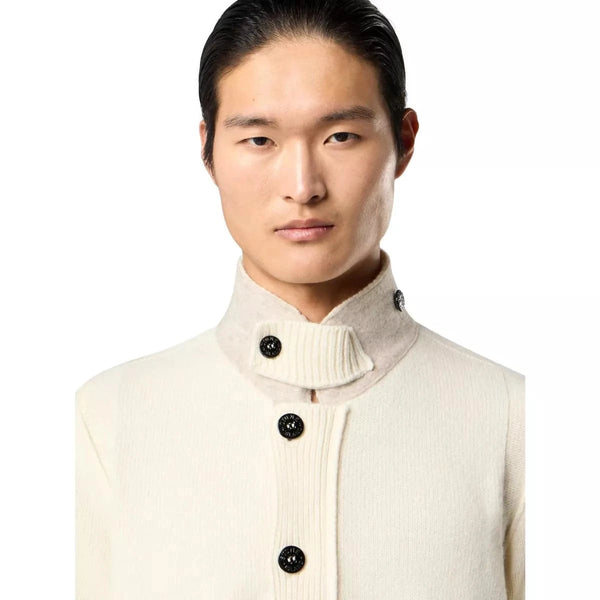 STONE ISLAND M TRUI Stone Island Lamswol Trui Ivory - Match Laren