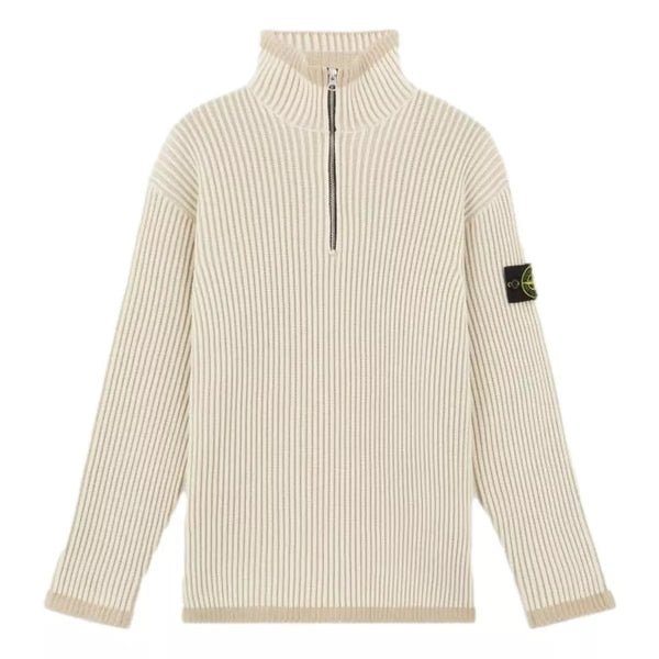 STONE ISLAND M TRUI Stone Island Sweater Met Halflange Rits Off White - Match Laren