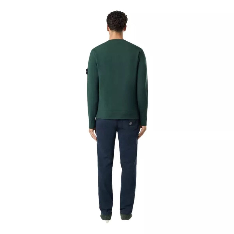 STONE ISLAND M TRUI Stone Island Sweater Met Ronde Hals En Geribde Details Musk Green - Match Laren