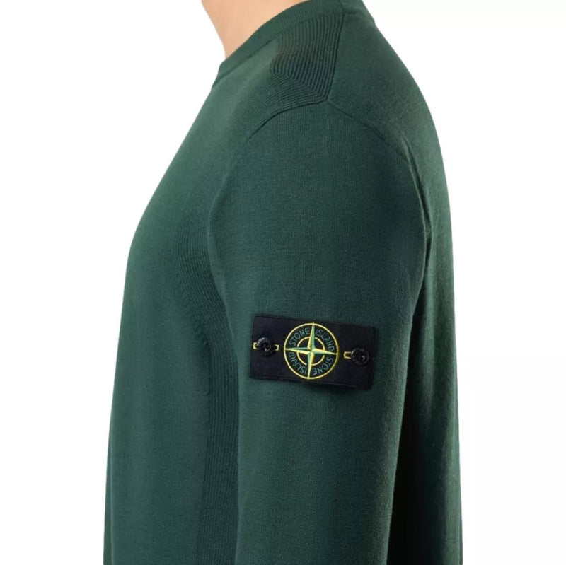 STONE ISLAND M TRUI Stone Island Sweater Met Ronde Hals En Geribde Details Musk Green - Match Laren