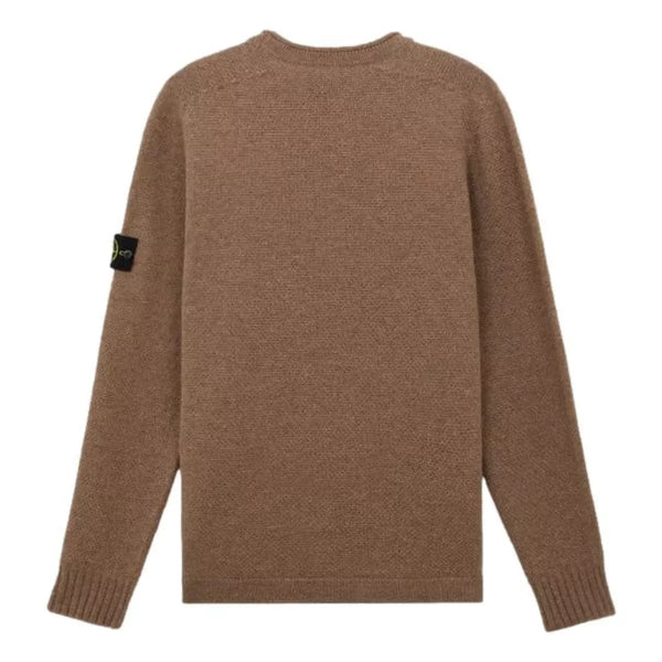 STONE ISLAND M TRUI Stone Island Sweater Met Ronde Hals En Geribde Details Walnut Brown - Match Laren