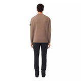 STONE ISLAND M TRUI Stone Island Sweater Met Ronde Hals En Geribde Details Walnut Brown - Match Laren