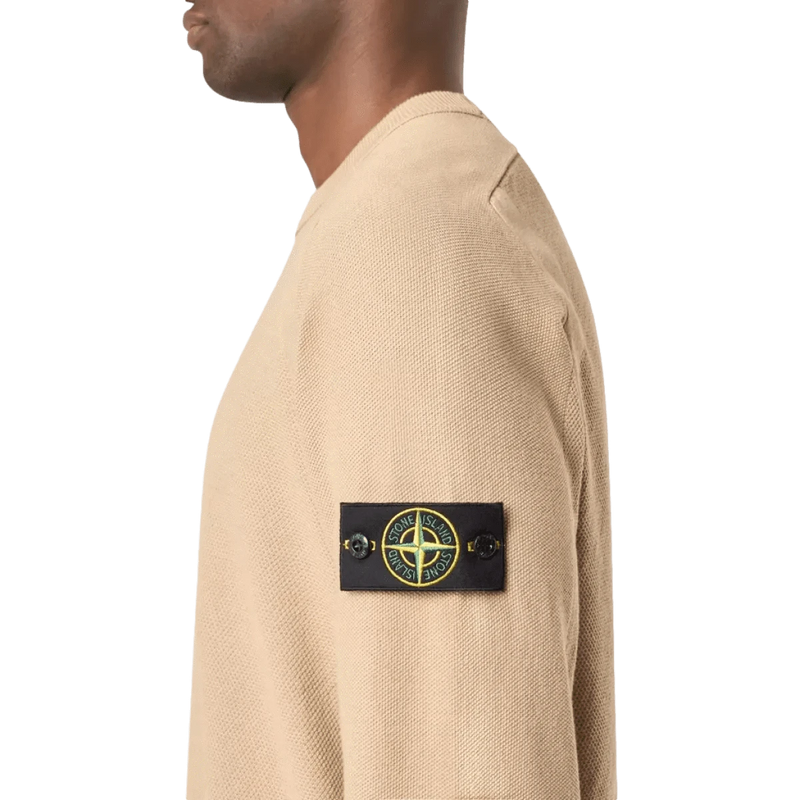 STONE ISLAND M TRUI Stone Island Trui Biologisch Katoen Camel - Match Laren