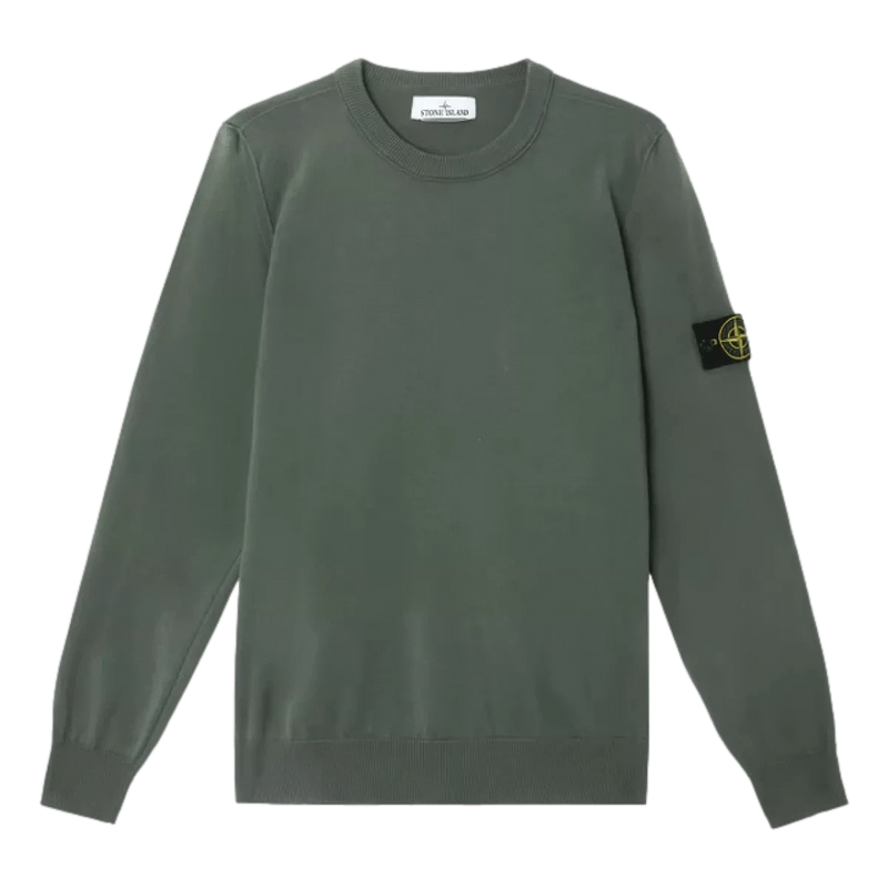 STONE ISLAND M TRUI Stone Island Trui Biologisch Katoen Lichtgroen - Match Laren