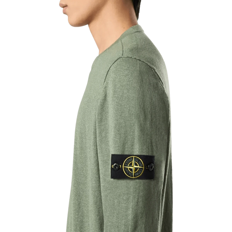 STONE ISLAND M TRUI Stone Island Trui Katoen Lichtgroen - Match Laren