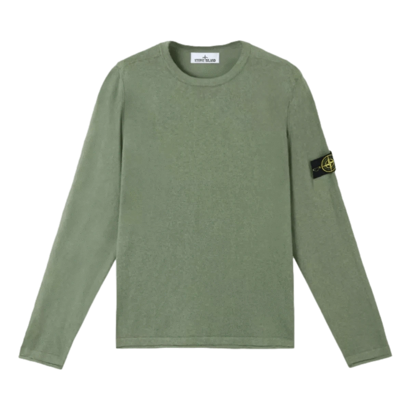 STONE ISLAND M TRUI Stone Island Trui Katoen Lichtgroen - Match Laren