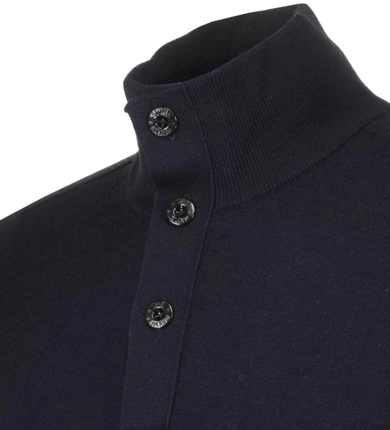 STONE ISLAND M TRUI Stone Island Trui Met Knopen Donkerblauw - Match Laren
