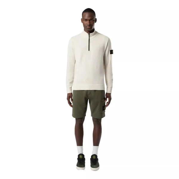 STONE ISLAND M TRUI XL / OFF WHITE Stone island half zip trui off-white - Match Laren