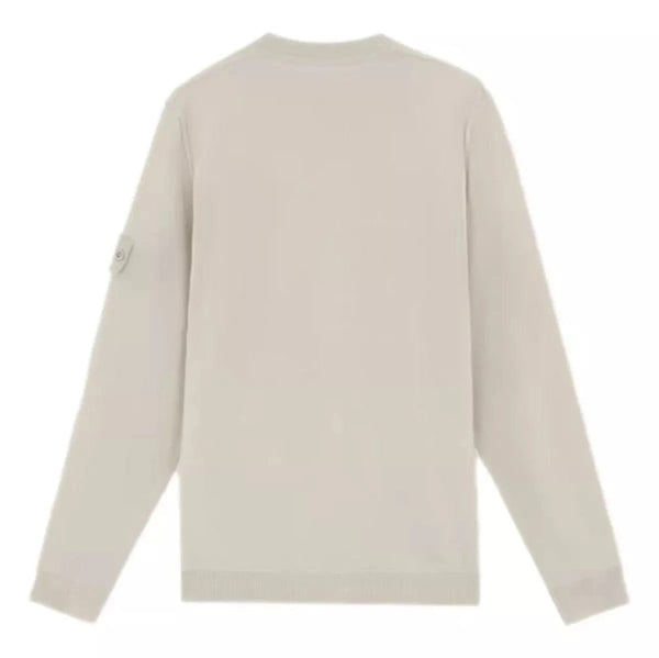 STONE ISLAND M TRUI XL / ZAND Stone Island Trui Met Ronde Hals En Geribde Details Zand - Match Laren