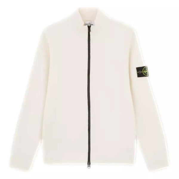 STONE ISLAND Stone Island Cardigan Sweater Met Tweerichtingsrits 503A1 Off White - Match Laren