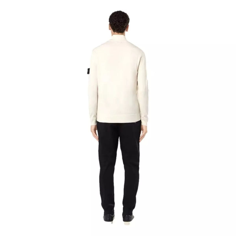 STONE ISLAND M VEST Stone Island Cardigan Sweater Met Tweerichtingsrits 503A1 Off White - Match Laren