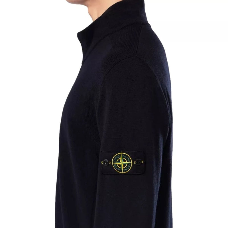 STONE ISLAND M VEST Stone Island Cardigan Sweater Met Tweewegritssluiting Marine - Match Laren