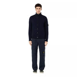 STONE ISLAND M VEST Stone Island Lamswol Trui Marineblauw - Match Laren