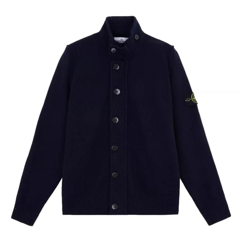 STONE ISLAND M VEST Stone Island Lamswol Trui Marineblauw - Match Laren
