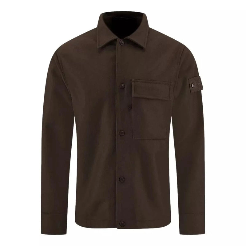 STONE ISLAND OUTDOOR SHIRT Stone Island Outdoor Overhemd Donkerbruin - Match Laren