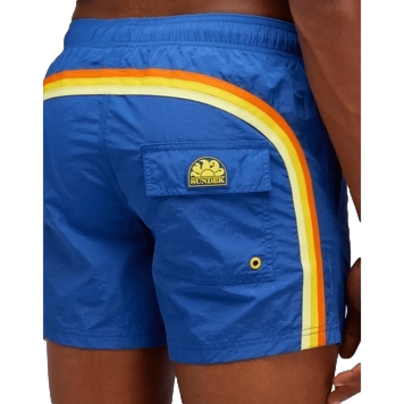 SUNDEK ZWEMSHORT Sundek Zwembroek Crinkled Kobalt Combi - Match Laren