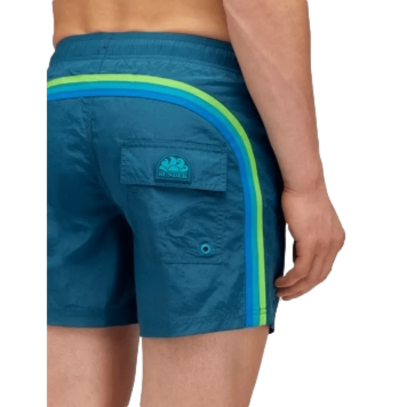 SUNDEK ZWEMSHORT Sundek Zwembroek Crinkled Petrol Green - Match Laren