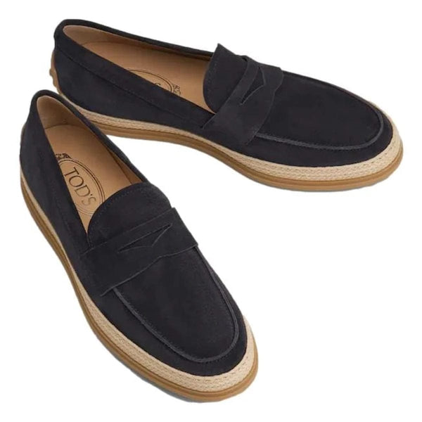 TODS M SCHOEN LAAG 9 / MARINE Tods - loafers in suede - marine blauw - sisera mechelen