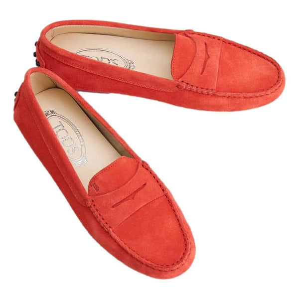 TODS M SCHOEN LAAG Tod's - Schoen Gommino suede Rood - Match Laren