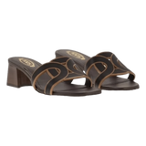 TODS M SLIPPER Tod's Heeled Mules - Black/Brown