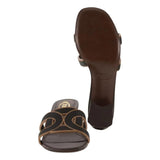 TODS M SLIPPER Tod's Sandaal Met Hak Zwart/Bruin - Match Laren