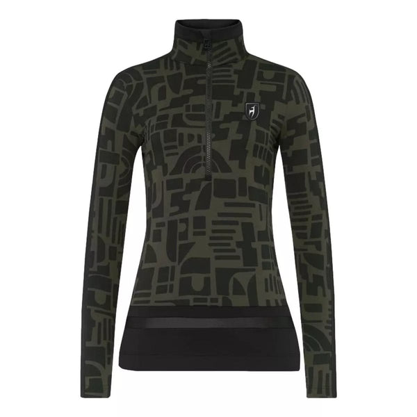 TONI SAILER SKI PULLI 34 / OLIJF TONI SAILER Luise Print Olive - Match Laren