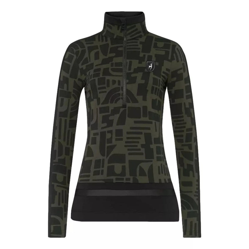 TONI SAILER SKI PULLI 34 / OLIJF TONI SAILER Luise Print Olive - Match Laren