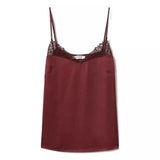 TWINSET M TOP Twinset Satijnen Top Bordeaux - Sisera Laren