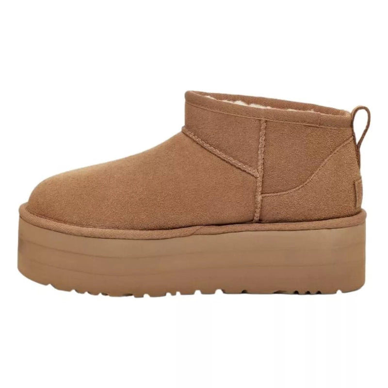 UGG M LAARS 10 / CAMEL UGG Classic Ultra Mini Plateau Chestnut - Match Laren