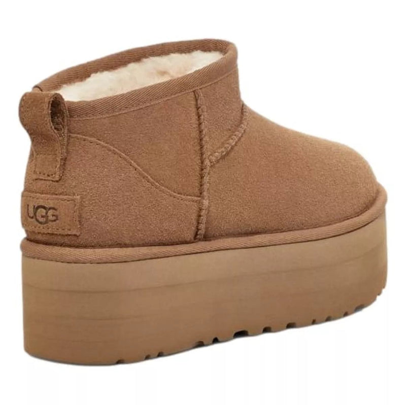 UGG M LAARS 10 / CAMEL UGG Classic Ultra Mini Plateau Chestnut - Match Laren