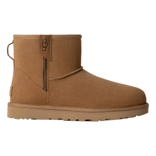 UGG M LAARS 6 / CAMEL UGG Classic Mini Bailey-Laars Met Rits Chestnut - Match Laren