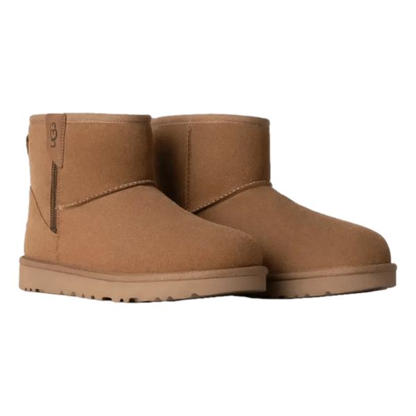 UGG M LAARS 6 / CAMEL UGG Classic Mini Bailey-Laars Met Rits Chestnut - Match Laren