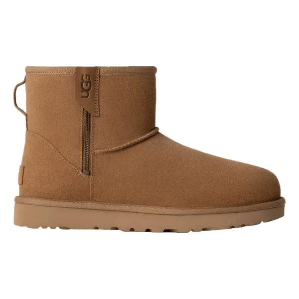 UGG M LAARS 6 / CAMEL UGG Classic Mini Bailey-Laars Met Rits Chestnut - Match Laren