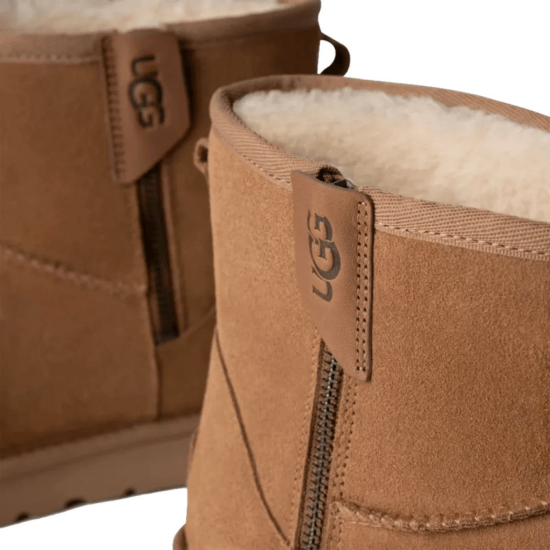 UGG M LAARS UGG Classic Mini Bailey-Laars Met Rits Chestnut - Match Laren