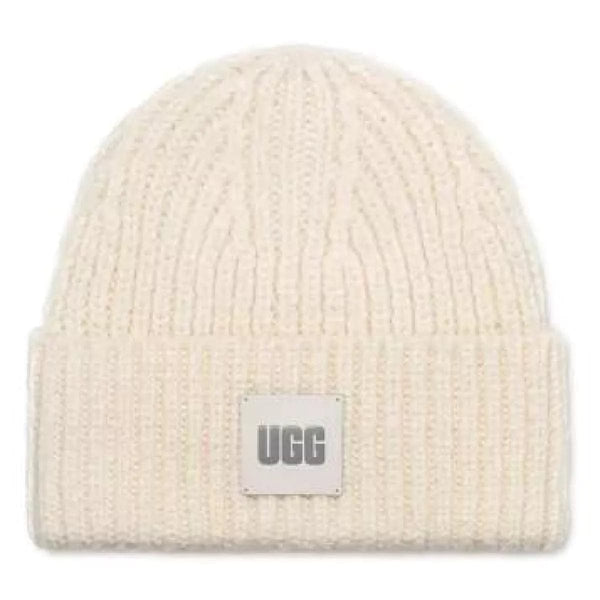 UGG M MUTS ONE / OFF WHITE UGG Dames Chunky Rib-muts wit - Match Laren