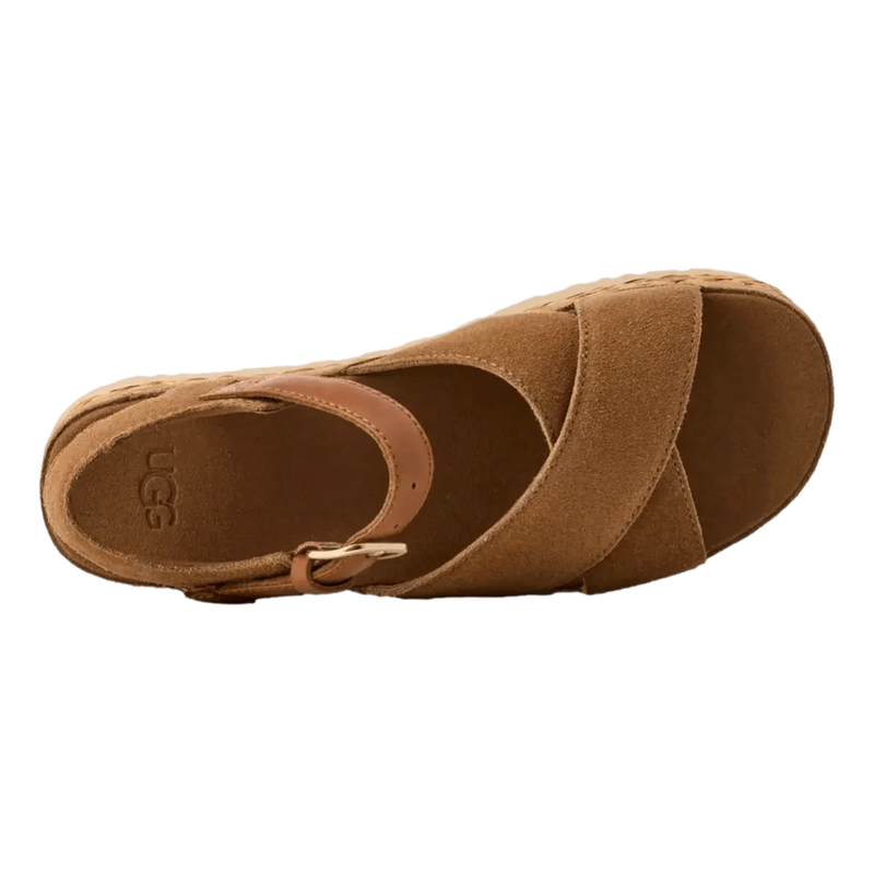 UGG M SANDAAL Ugg Sandaal Aubrey Met Enkelband Camel - Match Laren