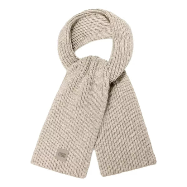 UGG M SJAAL ONE / GRIJS MELEE UGG Dames W Chunky Rib Knit Scarf Grijs Melee - Match Laren