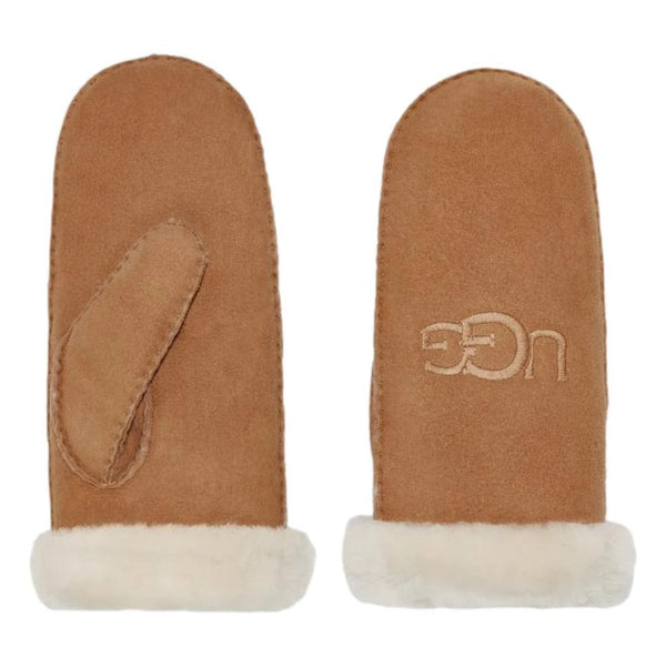 UGG M WANTEN UGG Dames Want Van Sheepskin Met Borduursels Camel - Match Laren