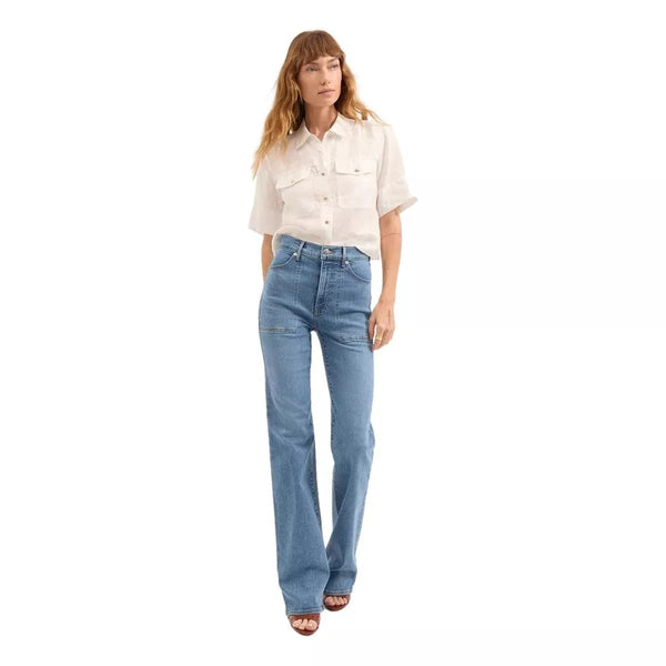 VERONICA BEARD JEANS BROEK 29 / LICHT DENIM Veronica Beard Crossbie Wide Leg Broek - Match Laren