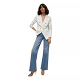VERONICA BEARD M BLAZER 4 / OFF WHITE Veronica Beard Miller Dickey Jas Off White - Match Laren