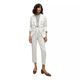 VERONICA BEARD M BLAZER 4 / OFF WHITE Veronica Beard Miller Dickey Jas Off White - Match Laren