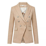 VERONICA BEARD M BLAZER 4 / ZAND Veronica Beard Miller Linnen Dickey Blazer Zand - Match Laren