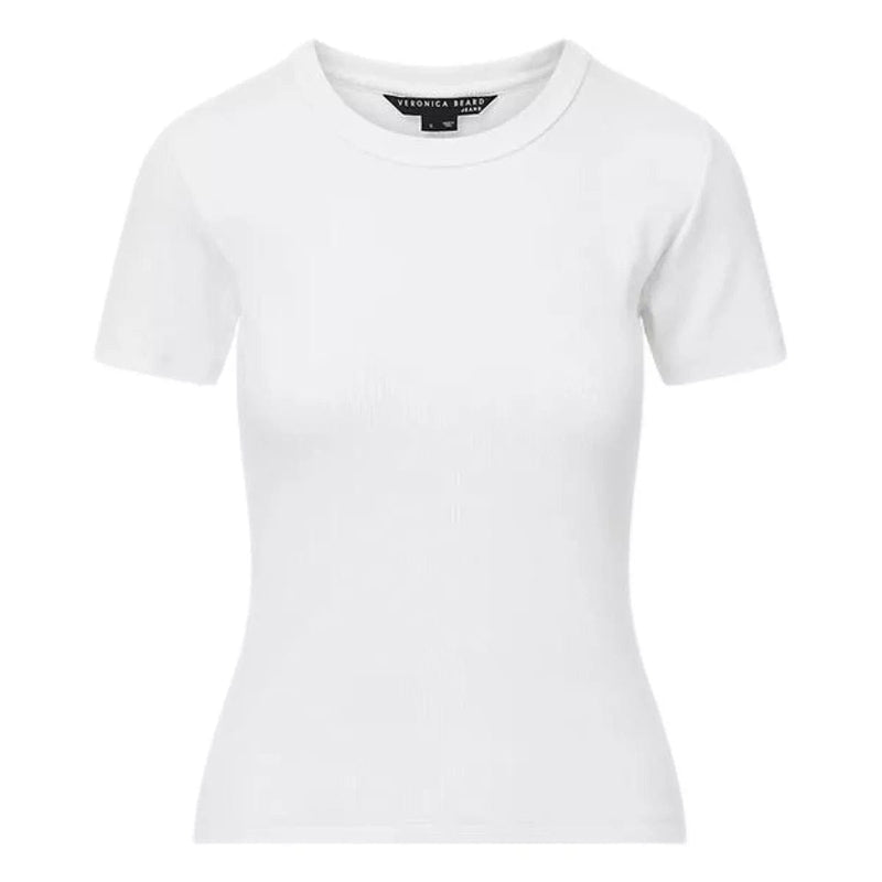 VERONICA BEARD M T-SHIRT S / WIT Veronica Beard Pruitt Ribbed Tee Wit - Match Laren