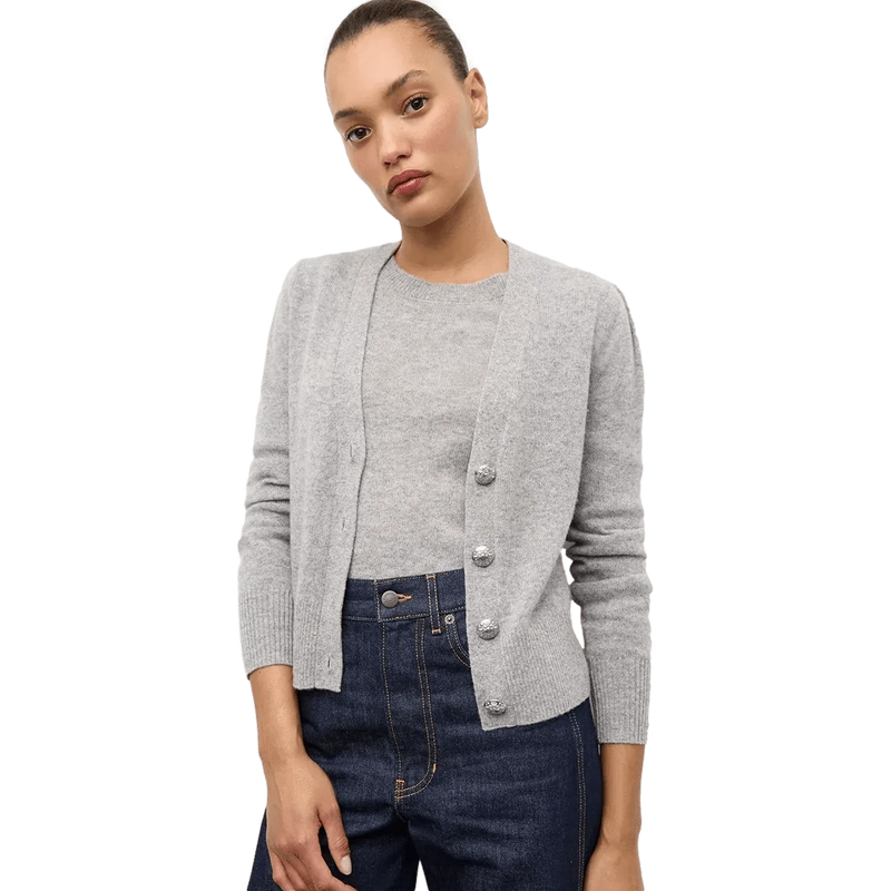 VERONICA BEARD M VEST Veronica Beard Solene Kasjmier Vest Grijs Melee - Match Laren
