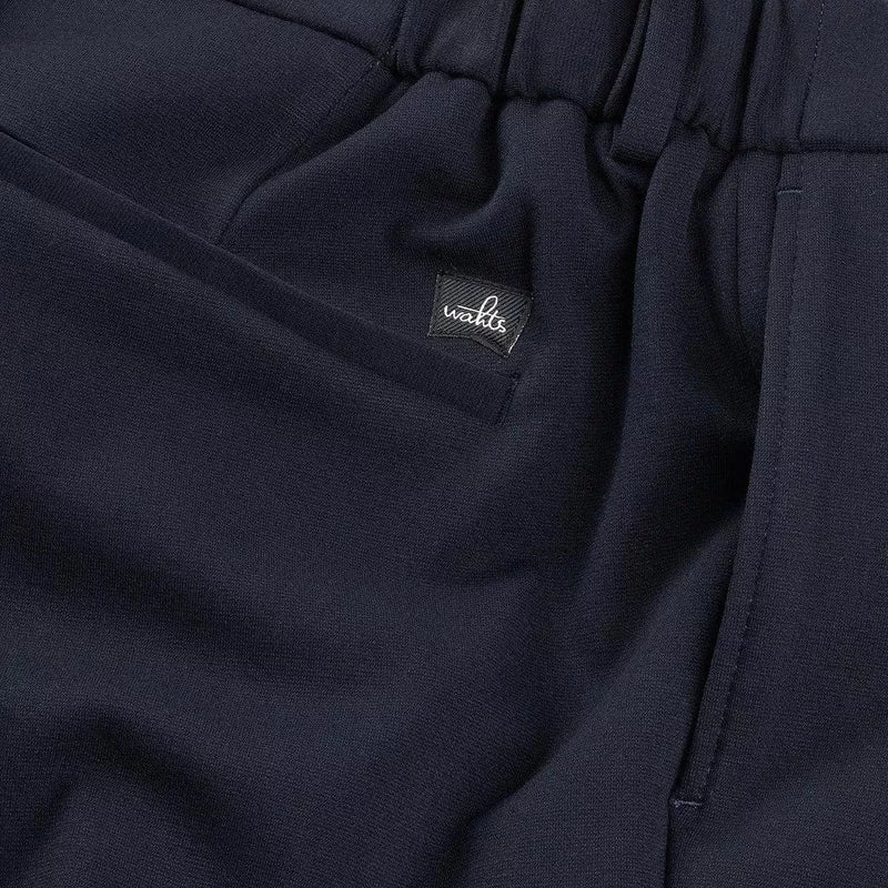 WAHTS M BROEK XL / MARINE Wahts Lane Pleated Jersey Stretch Travel broek navy - Match Laren
