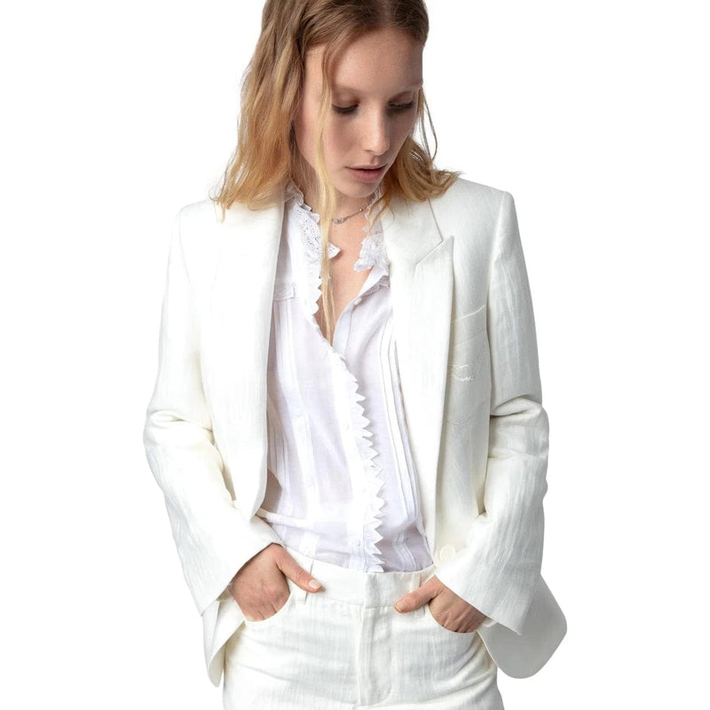 ZADIG & VOLTAIRE M BLAZER 38 / WIT Zadig Et Voltaire Vow Blazer Wit - Match Laren