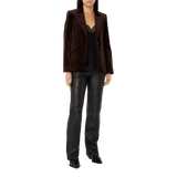 ZADIG & VOLTAIRE M BLAZER Zadig & Voltaire Blazer Vaska Velvet Donkerbruin - Match Laren