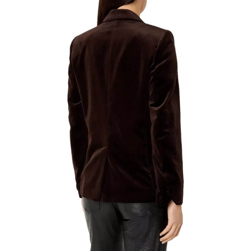 ZADIG & VOLTAIRE M BLAZER Zadig & Voltaire Blazer Vaska Velvet Donkerbruin - Match Laren